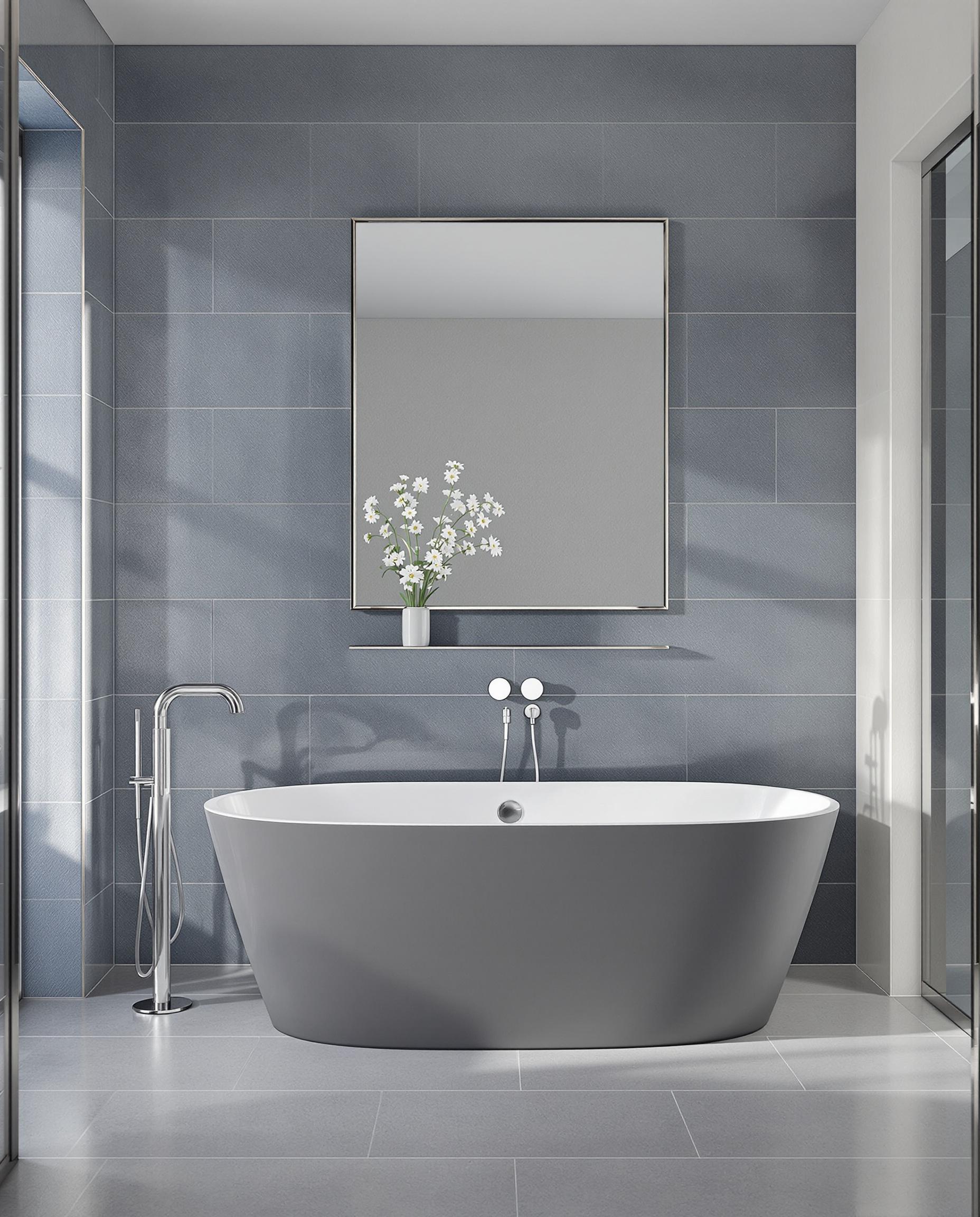 Curbless Walk-in Ensuite & Freestanding Soaker Tub
